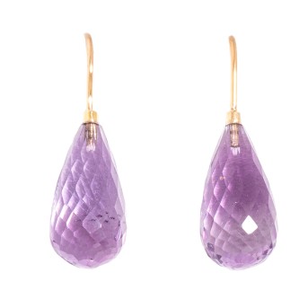 Paar Ohrhänger mit Amethyst