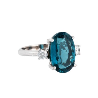 Damenring, mit wunderschönem Indigolith (blauer Turmalin)