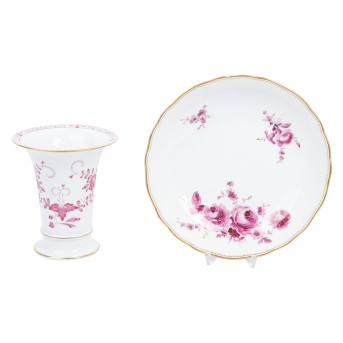 MEISSEN MEISSEN Vase und Schale, 1. und 2. Wahl, 20. Jh.