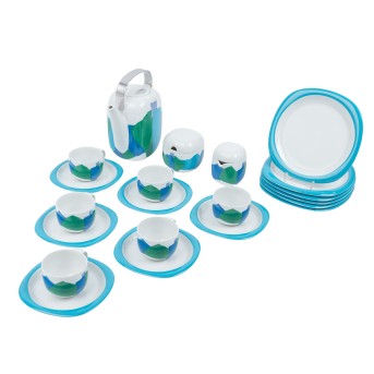 ROSENTHAL coffee service for 6 persons 'Suomi Collage', 1979/80.