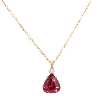 Anhänger mit rotem Turmalin 3,39 ct.