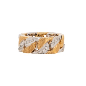 Ring im bicoloren Panzerkettenmuster,