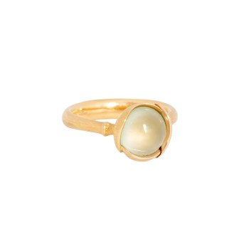 OLE LYNGGAARD OLE LYNGGAARD Ring 'Lotus' mit Mondstein,