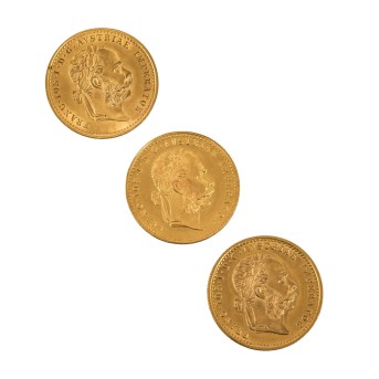 Österreich /GOLD - Franz Josef I. 3 x 1 Dukat 1915/NP