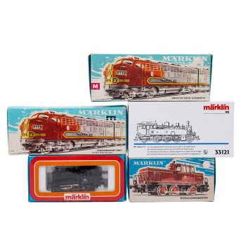 MÄRKLIN MÄRKLIN 5-tlg Konvolut Lokomotiven, Spur H0,