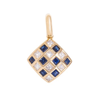 Anhänger mit Diamanten im Prinzessschliff