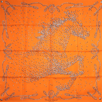 HERMÈS silk carré 'CHEVAL DE LÉGENDE',