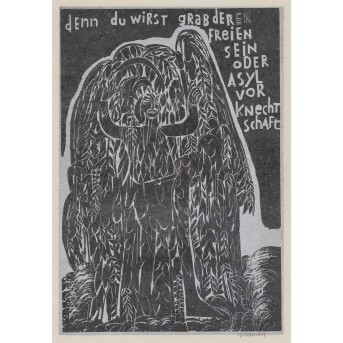 GRIESHABER, HAP (Helmut Andreas Paul, 1909-1981), 'Denn du wirst Grab derer Freien sein...',