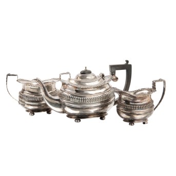 S. BLANCKENSEE & SONS LTD "Englisches Teeservice" Sterling Silber, 1917