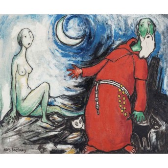 BASTIAANS, KEES (1909-1986), 'Mönch und weiblicher Akt',