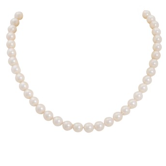 Pearl necklace with 47 Akoya cultured pearls,
