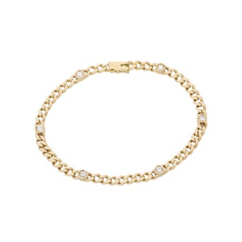 Panzerarmband mit 6 Brillanten,