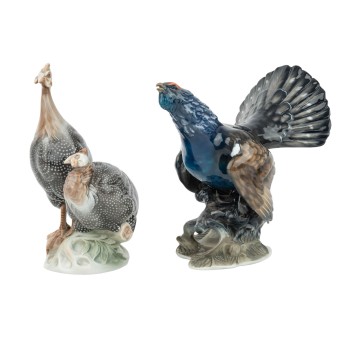 ROSENTHAL 'Auerhahn' und 'Truthuhnpaar', 20. Jh.