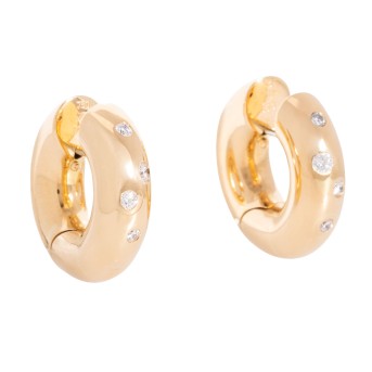 Paar Creolen mit Brillanten