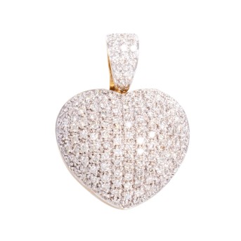 Anhänger 'Herz' mit zahlreichen Brillanten