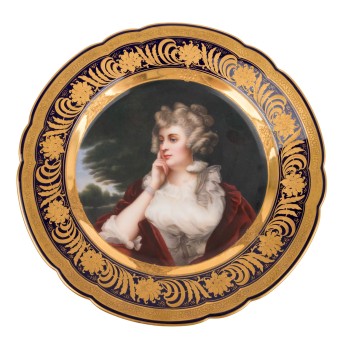 Decorative plate 'Mrs. Braddyll', 19th/20th century.