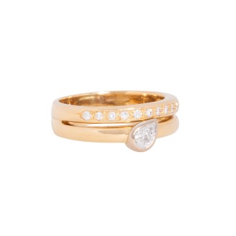 Ring mit Diamant im Navetteschliff,