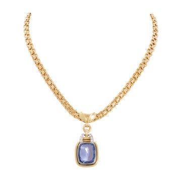 JUWELIER MENNER, Stuttgart. Collier mit Saphir,
