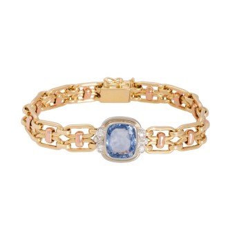 JUWELIER MENNER, Stuttgart. Armband mit Saphir,