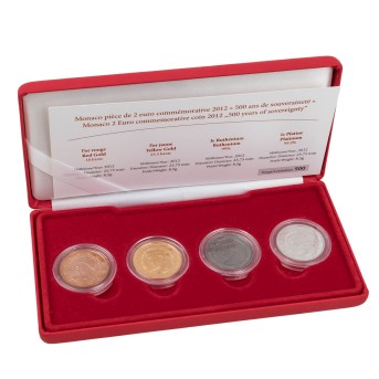Monaco - 4-tlg. Set mit 2€ Gedenkmünzen 2012