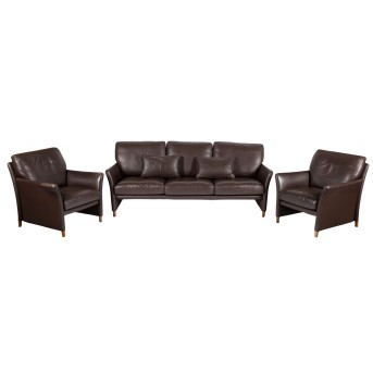 WALTER KNOLL Dreisitzer-Sofa & Paar Armlehnsessel,