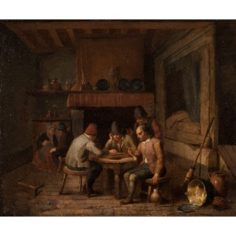 VENNEMAN, CHARLES, ATTRIBUTE (1802-1875) &quot;Les Joueurs de Bac&quot; 1869