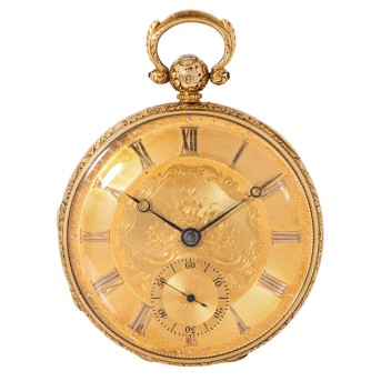 ELIZ WEBER LONDON antike offene Taschenuhr.