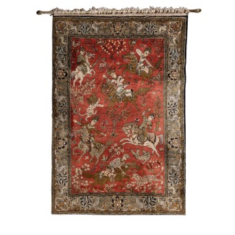 JAGDTEPPICH, KASHMIR, 20. Jh., 157/104 cm,