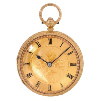 KIMPTON antike offene Taschenuhr.
