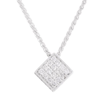 Anhänger 'Quader', Seiten besetzt mit 36 Brillanten,