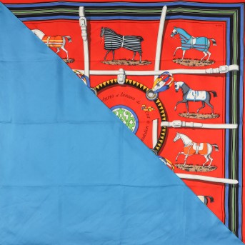 HERMÈS silk carré 'COUVERTURES'.