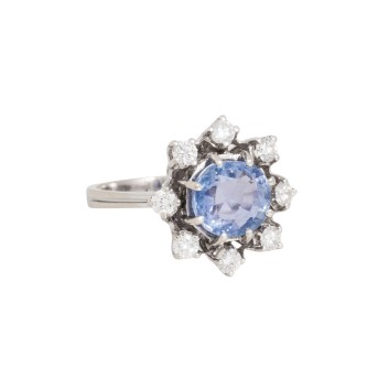Ring mit Saphir von ca. 2,2 ct