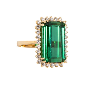 JACOBI JACOBI Ring mit Verdelith und Brillanten,