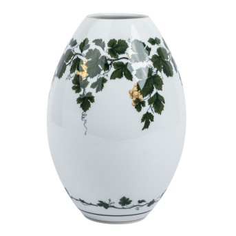 MEISSEN 'Vase Weinlaub mit hängenden Ranken und goldgravierten Trauben' 2017
