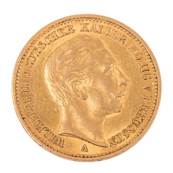 Dt. Kaiserreich /GOLD - Preußen, Wilhelm II. 20 Mark 1899 A