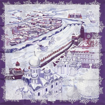 HERMÈS silk carré &quot;LE PASSAGE A MOSCOU&quot;,