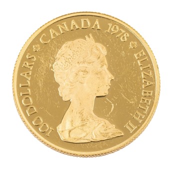 Kanada /GOLD - Elisabeth II. 100$ Nationale Einheit 1978