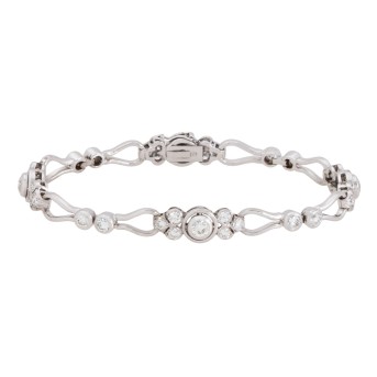 SCHILLING bracelet with diamonds totaling approx. 3.5 ct, 