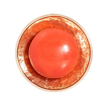 Anhänger/Brosche mit großem Korallbouton