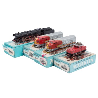 MÄRKLIN 4-piece set of locomotives, H0 scale,
