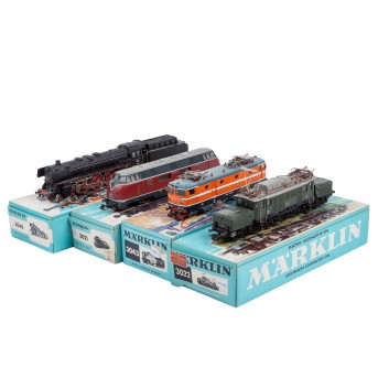 MÄRKLIN 4-piece set of locomotives, H0 scale,