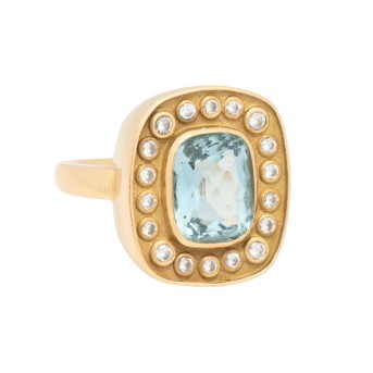 Ring mit Aquamarin,