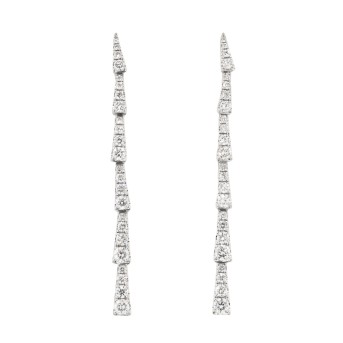 Paar Ohrhänger mit 48 Diamanten