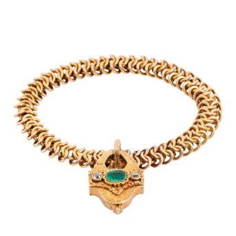 Antikes Goldarmband mit Schloss