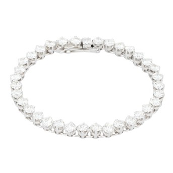 Tennis bracelet with 34 brilliant-cut diamonds totaling 8.33 ct (engraved),