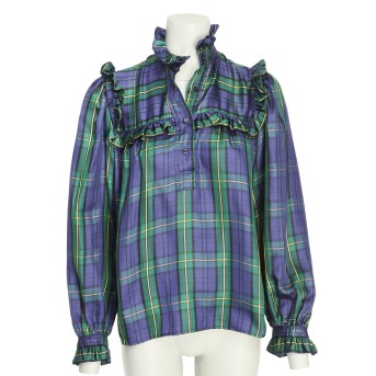 SAINT LAURENT SAINT LAURENT RIVE GAUCHE VINTAGE Bluse, Gr. 36 (fr. 38), Koll.: 70/80er Jahre.