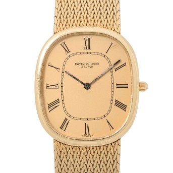 PATEK PHILIPPE PATEK PHILIPPE Vintage Jumbo 'Ellipse d'Or' Herrenuhr, Ref. 3738/001. Full Set 1982.