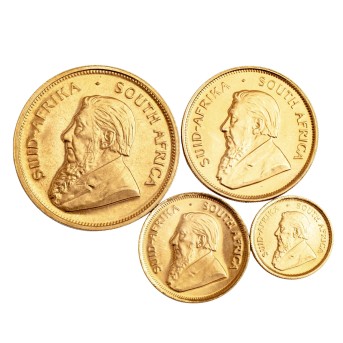 Südafrika /GOLD-Lot 4 x Krügerrand-Münzen, insg. ca. 57,5 g