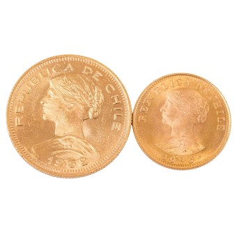 Chile /GOLD - 100 Pesos 1962 / 50 Pesos 1973