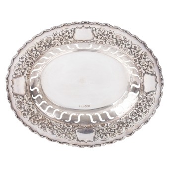 JOSEPH RODGERS & SONS, SHEFFIELD, Korbschale, 925 Silber, 1900,